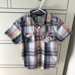 Guess Boys Button Up Plaid Shirts